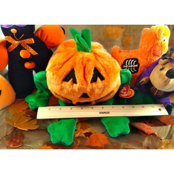 5 DAN DEE+ Halloween Collector Ch Skeleton Llama  Pumpkin + Hedge + Cat Plush EC - Picture 6 of 11